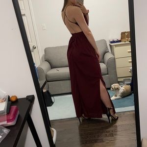 Tobi Maroon Dress